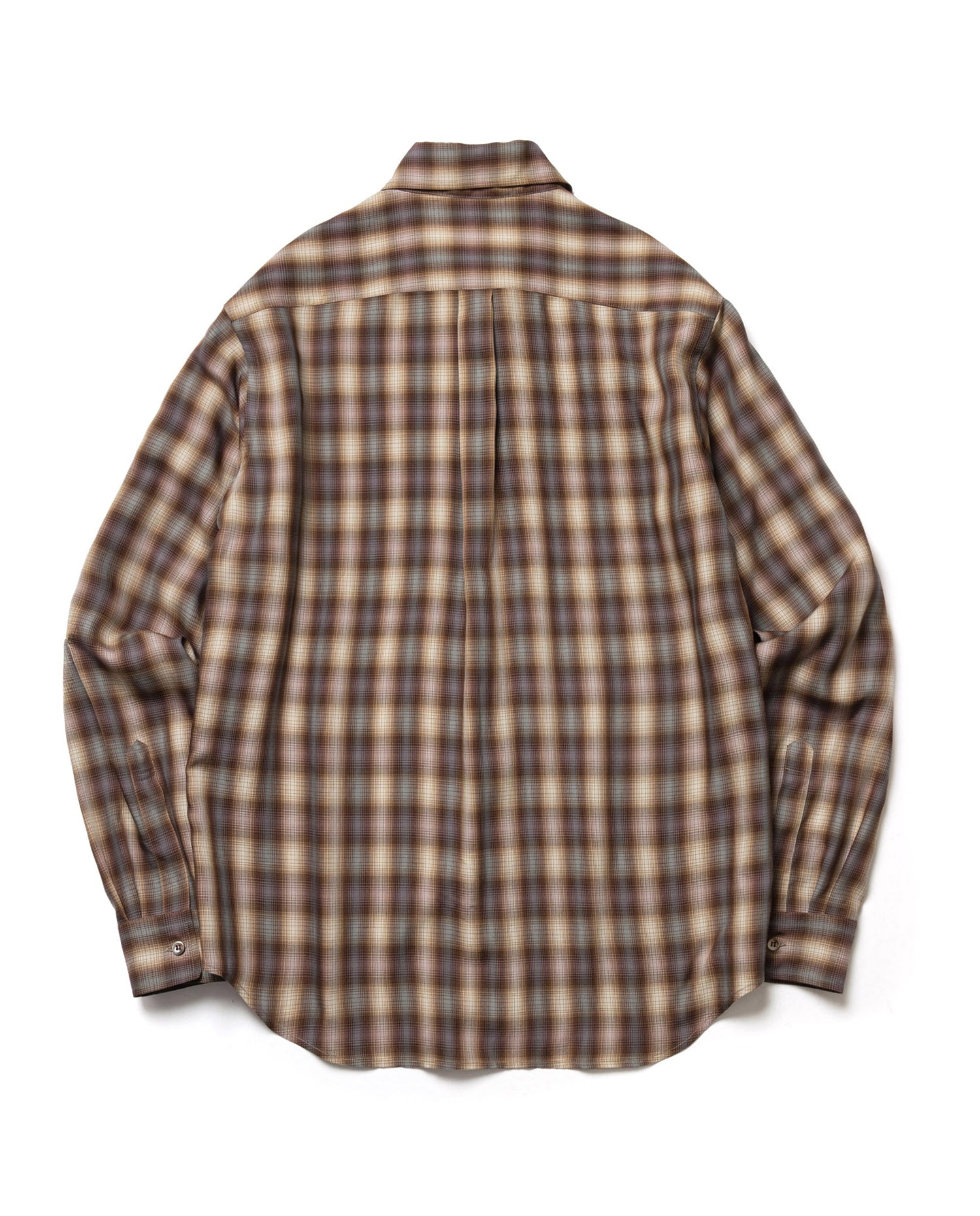 【予約商品】SILKY TENCEL CHECK / REGULAR COLLAR SHIRT /263107