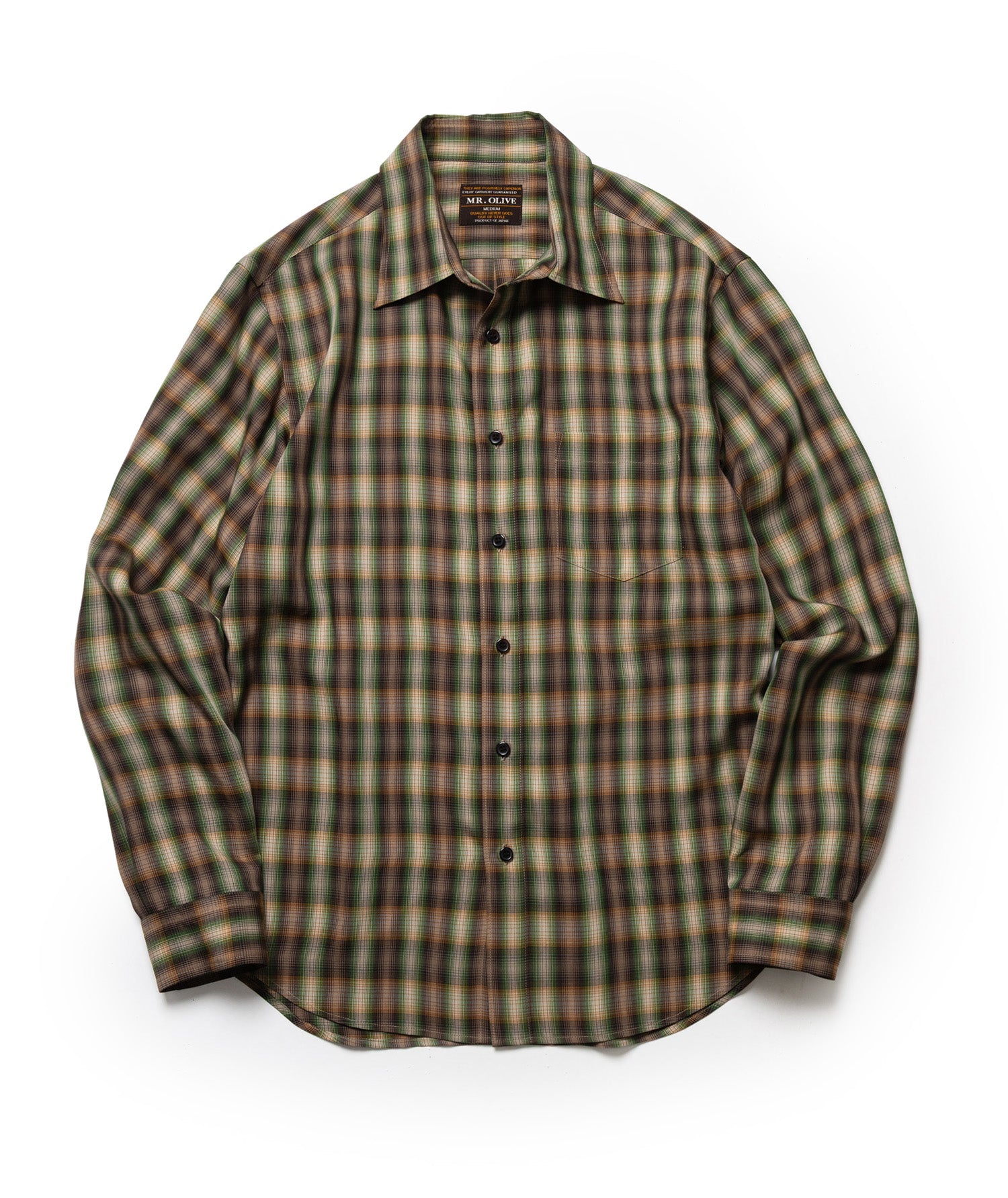 【予約商品】SILKY TENCEL CHECK / REGULAR COLLAR SHIRT /263107