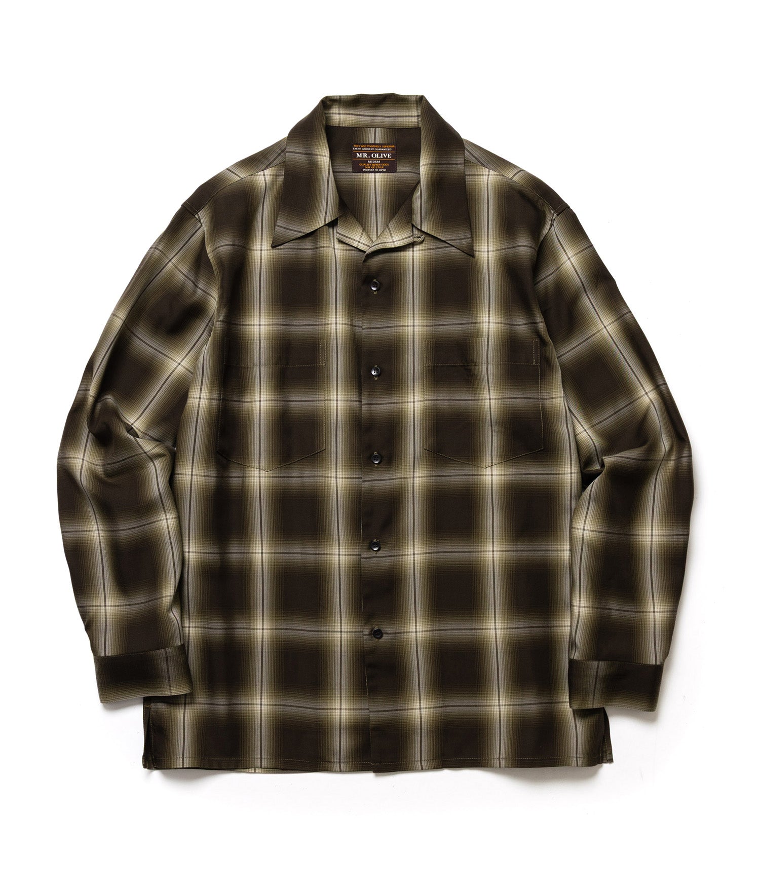 【予約商品】OMBRE TENCEL CHECK / OPEN COLLAR SHIRT /M263108
