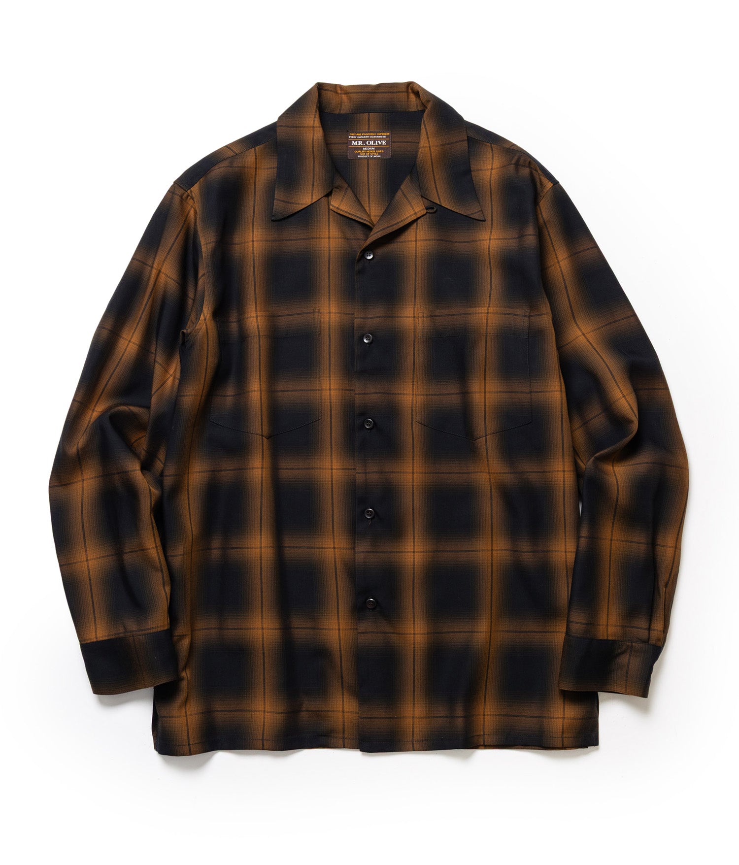 【予約商品】OMBRE TENCEL CHECK / OPEN COLLAR SHIRT /M263108