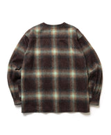 【予約商品】ALPACA SHAGGY OMBRE CHECK / SHIRT CARDIGAN /M263117