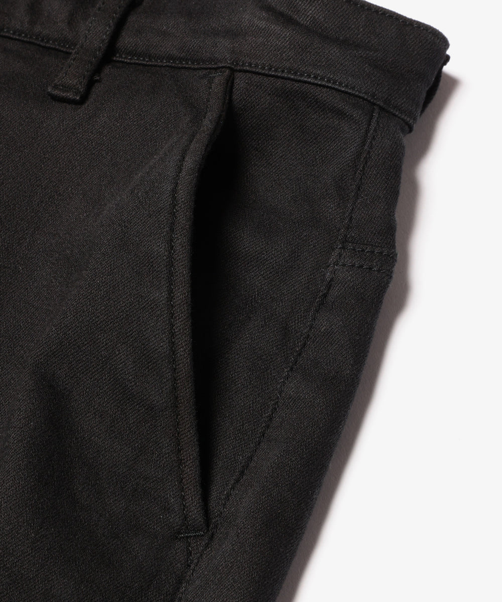 SUPER STRETCH DENIM / SILICON DYED WIDE STRAIGHT PANTS / M233107