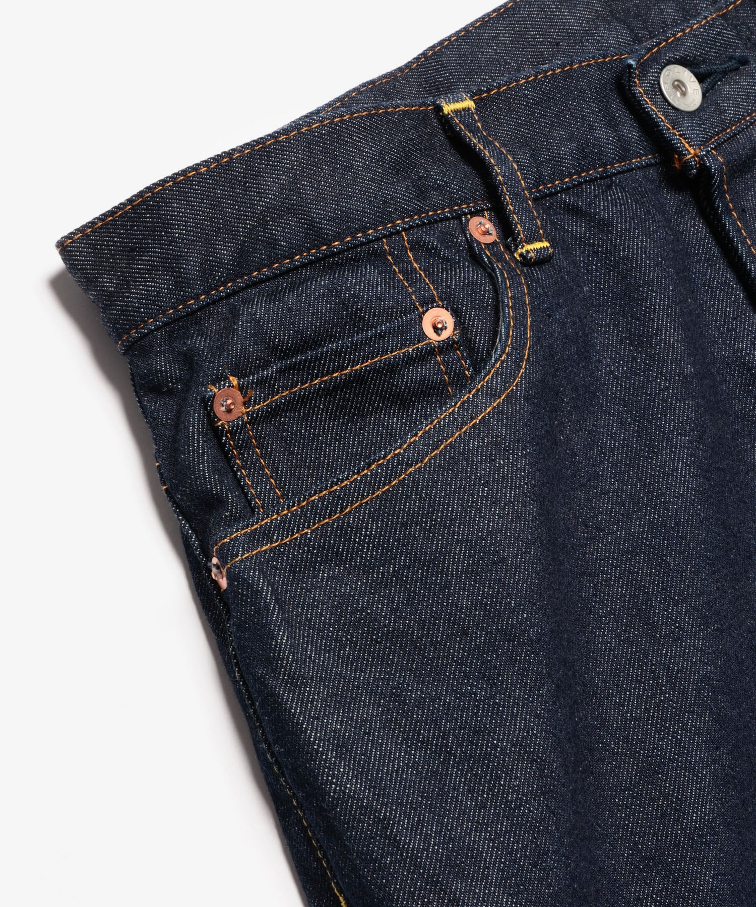 15oz OLD SELVAGE DENIM / WASHED RELAX TAPERED JEANS / M233127