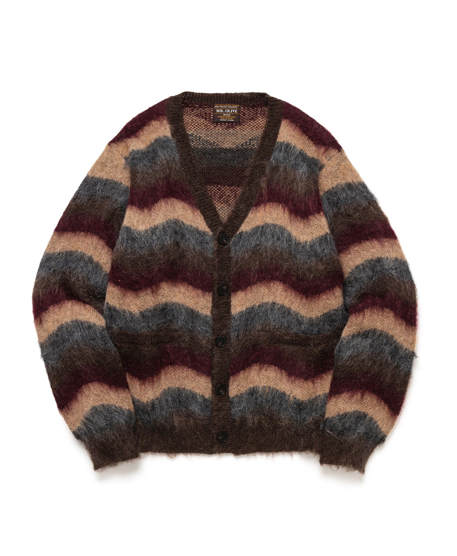 【予約商品】WAVE BORDER MOHAIR / HERITAGE CARDIGAN /M263123