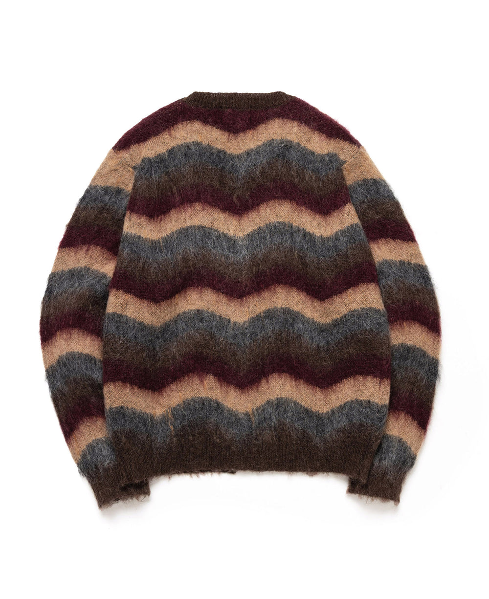 【予約商品】WAVE BORDER MOHAIR / HERITAGE CARDIGAN /M263123