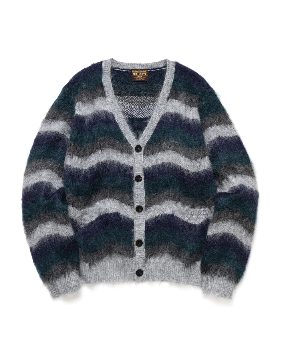 【予約商品】WAVE BORDER MOHAIR / HERITAGE CARDIGAN /M263123