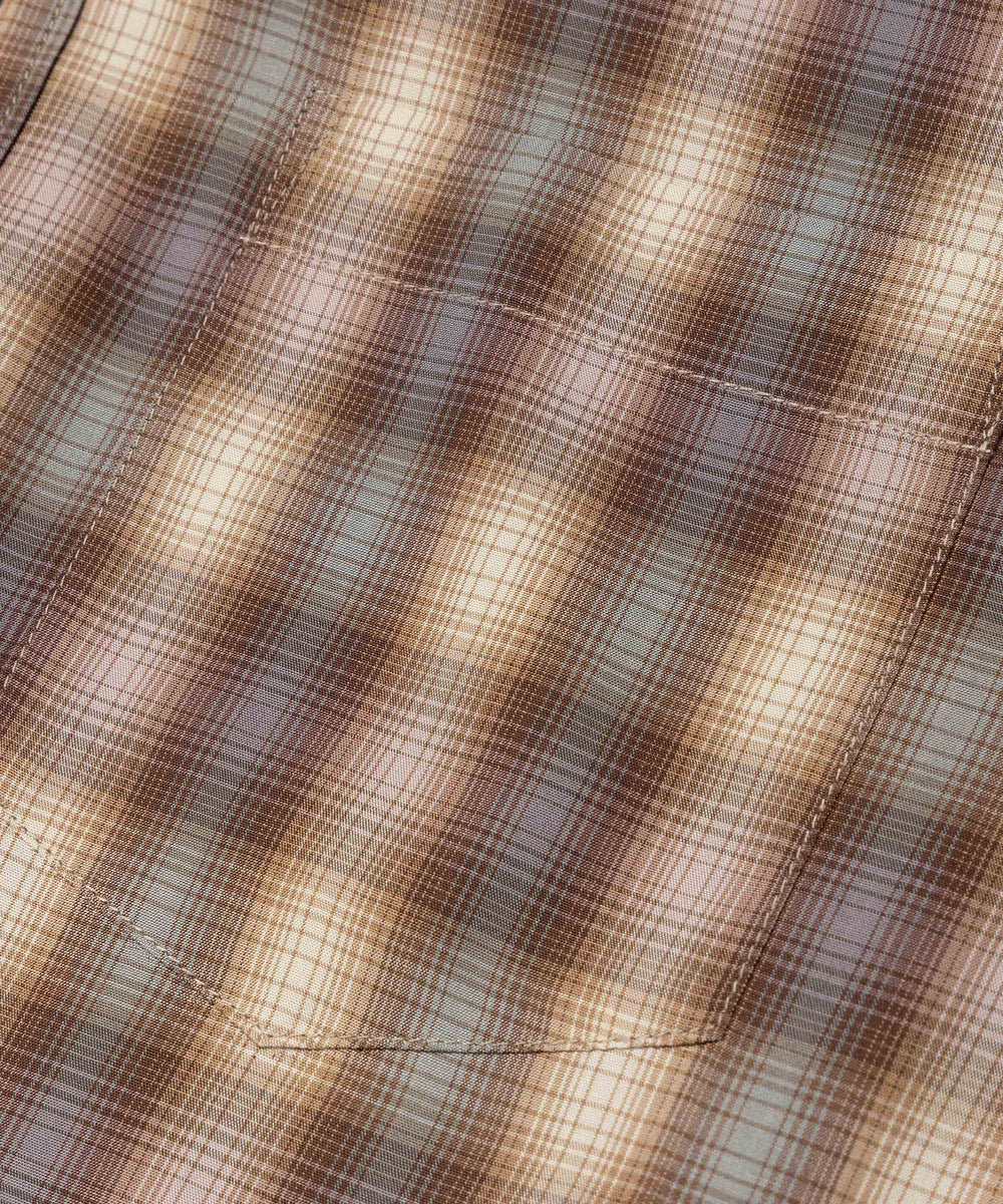 【予約商品】SILKY TENCEL CHECK / REGULAR COLLAR SHIRT /263107