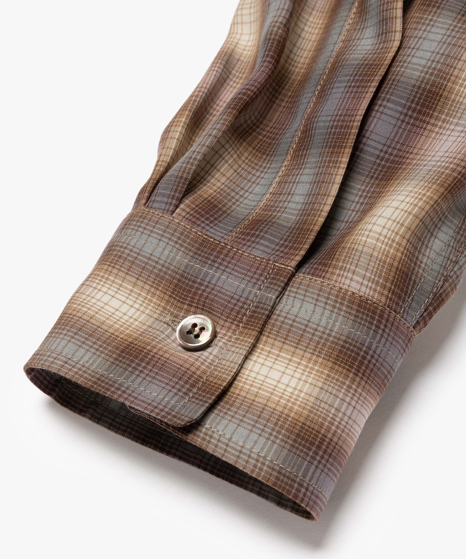 【予約商品】SILKY TENCEL CHECK / REGULAR COLLAR SHIRT /263107