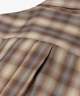 【予約商品】SILKY TENCEL CHECK / REGULAR COLLAR SHIRT /263107