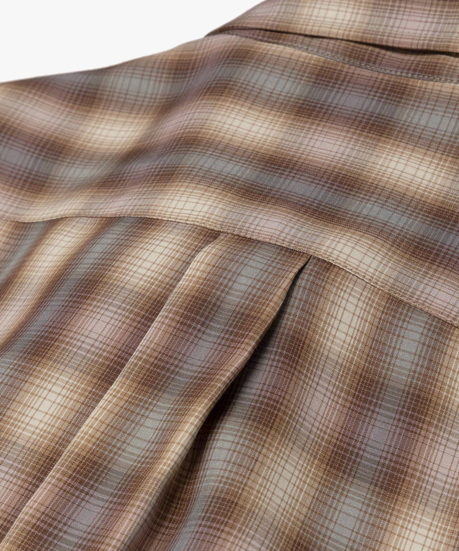 【予約商品】SILKY TENCEL CHECK / REGULAR COLLAR SHIRT /263107