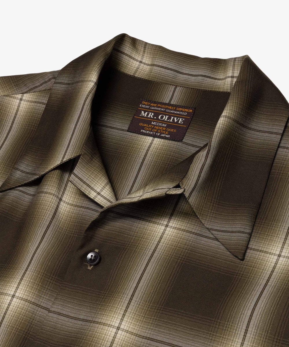 【予約商品】OMBRE TENCEL CHECK / OPEN COLLAR SHIRT /M263108