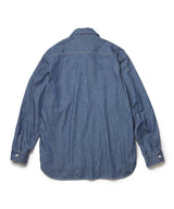 6oz DENIM / BLEACH WASH SERVICEMAN SHIRT / M253105