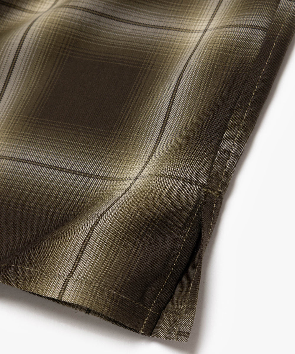 【予約商品】OMBRE TENCEL CHECK / OPEN COLLAR SHIRT /M263108