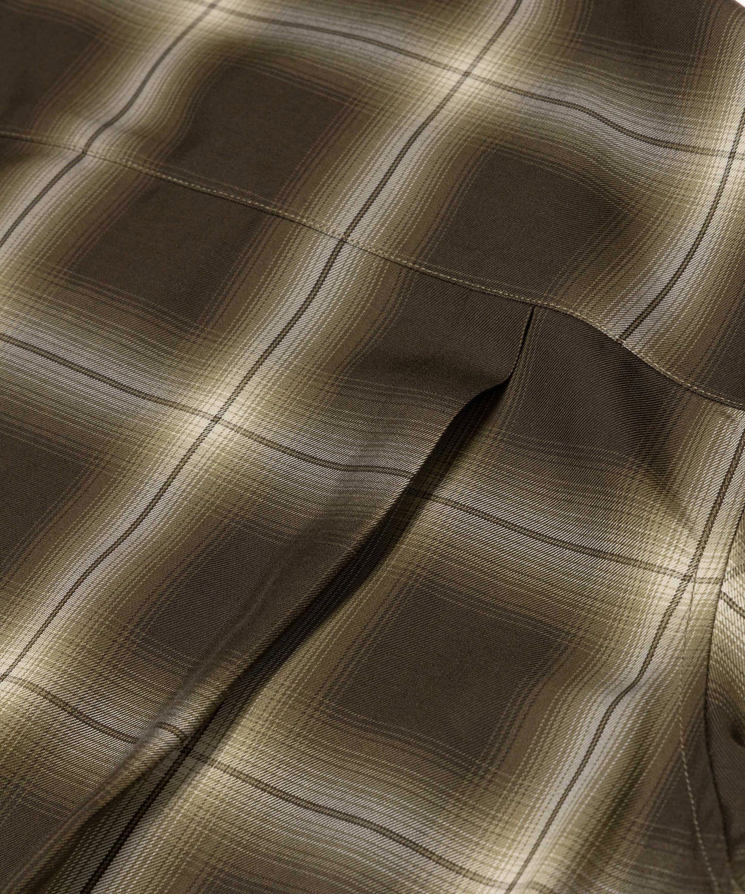 【予約商品】OMBRE TENCEL CHECK / OPEN COLLAR SHIRT /M263108