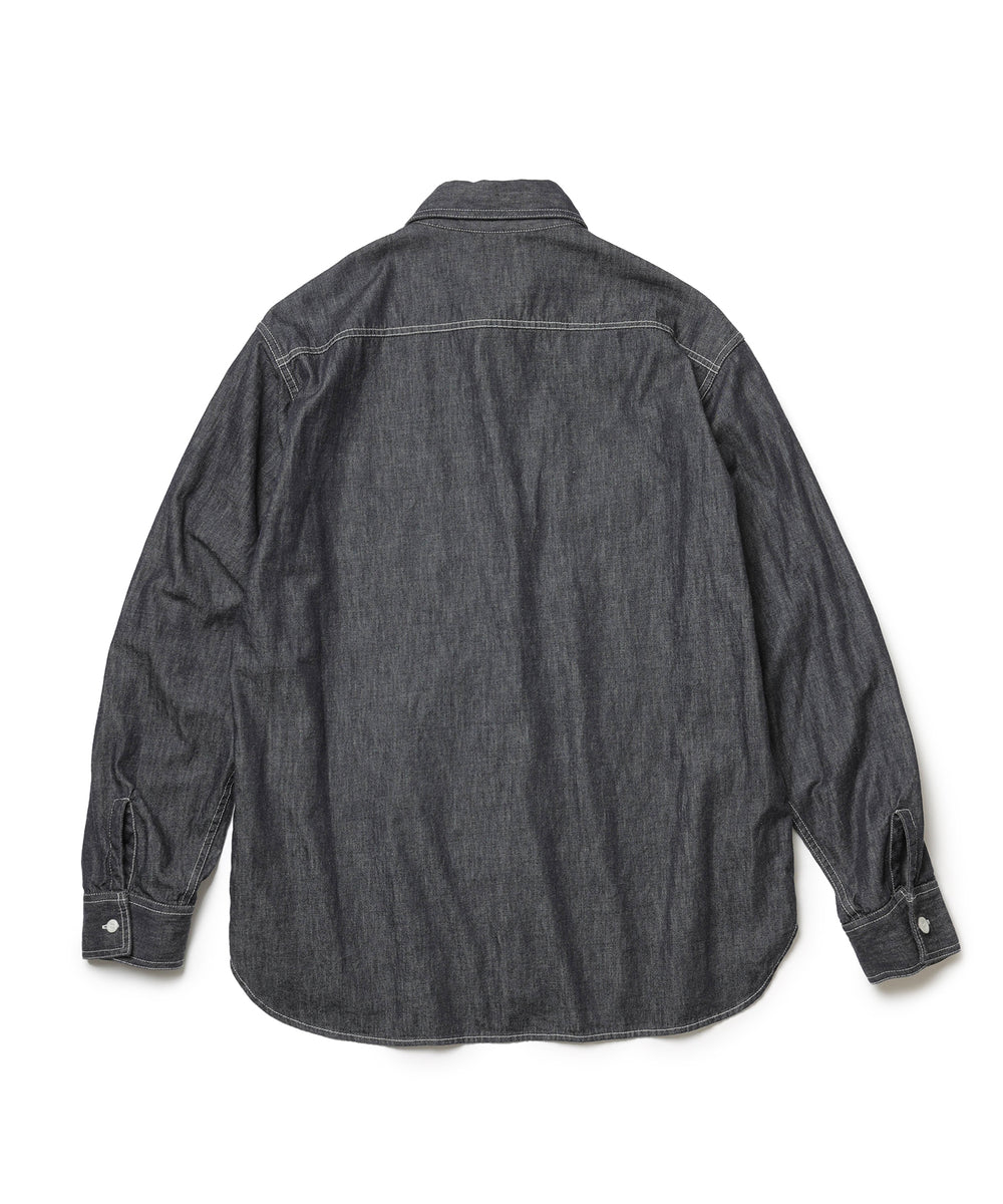 6oz DENIM / RINSE WASH SERVICEMAN SHIRT / M253104
