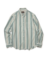 VINTAGE RAYON STRIPE / REGULAR COLLAR SHIRT / M253103