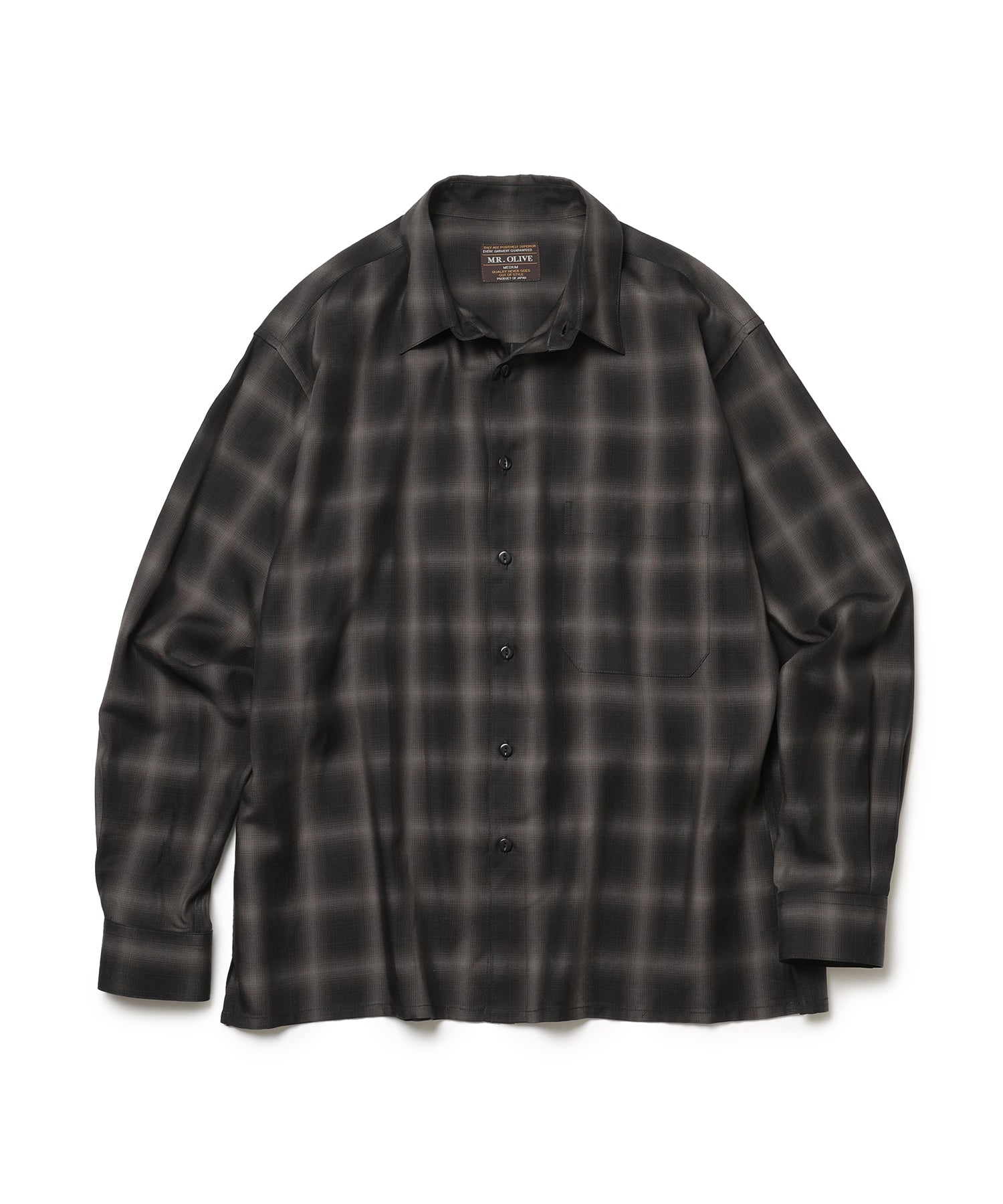 TENCEL CHECK / SQUARE REGULAR COLLAR SHIRT / M253102