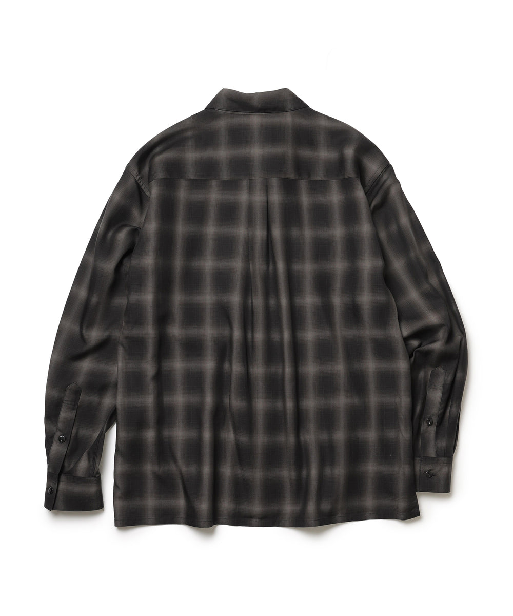 TENCEL CHECK / SQUARE REGULAR COLLAR SHIRT / M253102