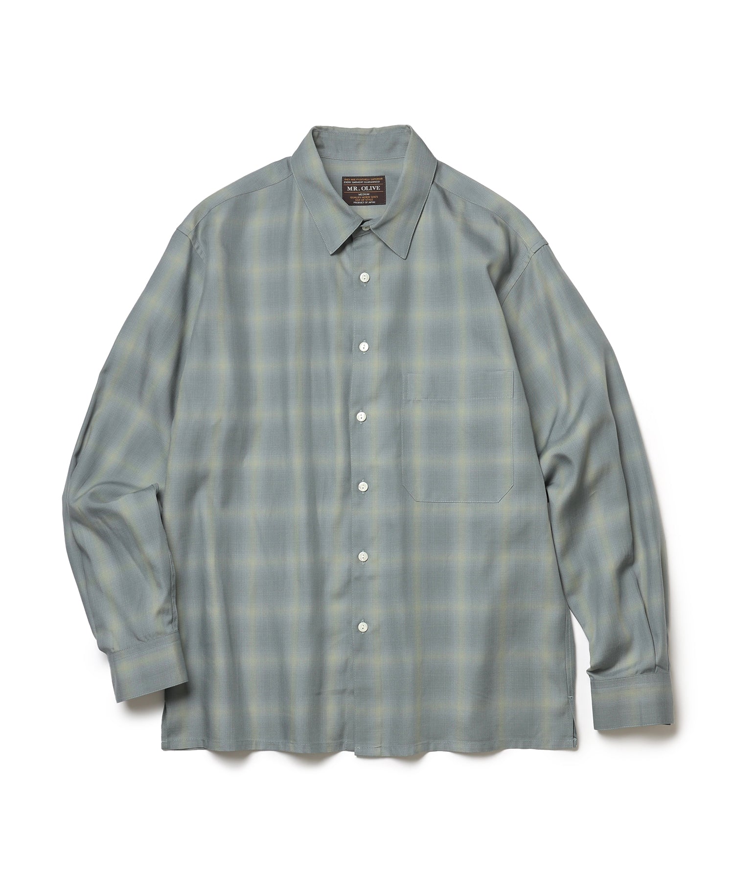 TENCEL CHECK / SQUARE REGULAR COLLAR SHIRT / M253102