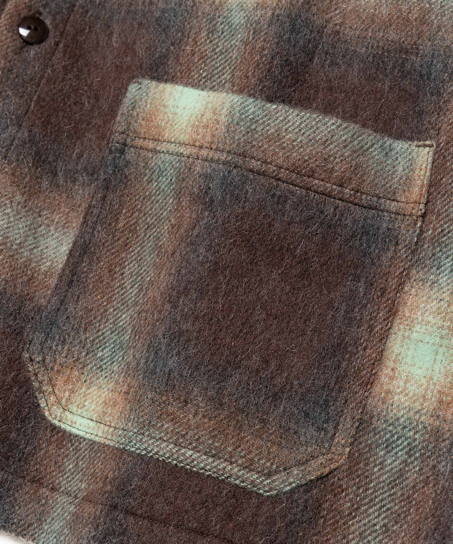 【予約商品】ALPACA SHAGGY OMBRE CHECK / SHIRT CARDIGAN /M263117