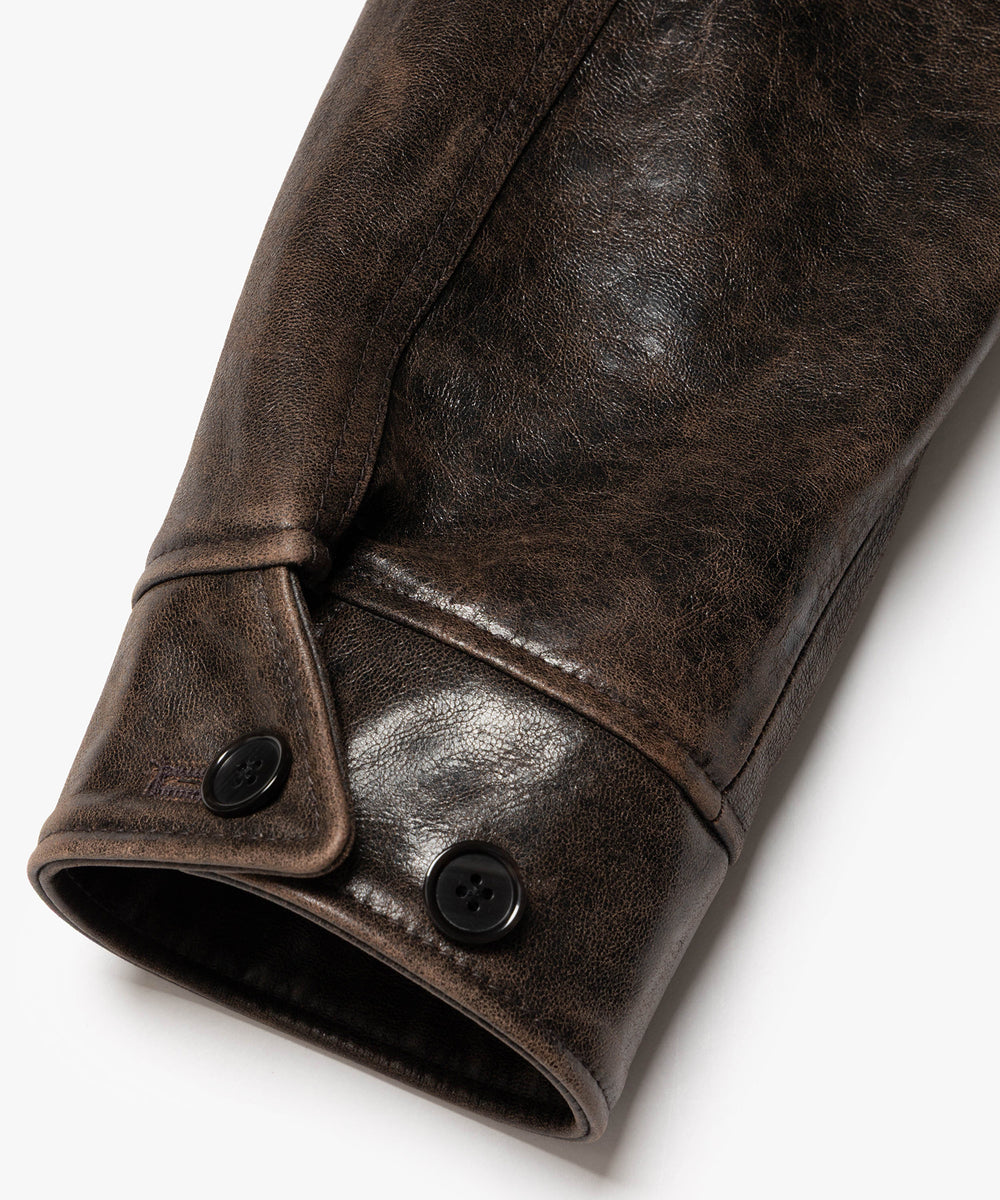 【予約商品】VINTAGE CRACK GOAT LEATHER / PATINA CAR COAT /M263115