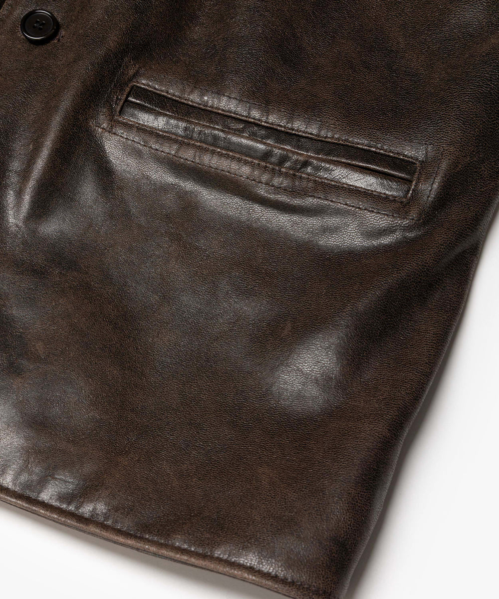 【予約商品】VINTAGE CRACK GOAT LEATHER / PATINA CAR COAT /M263115