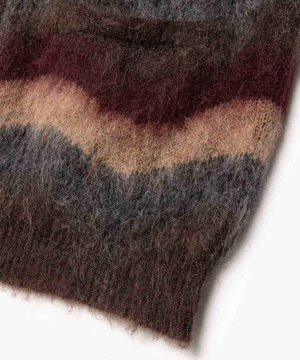 【予約商品】WAVE BORDER MOHAIR / HERITAGE CARDIGAN /M263123