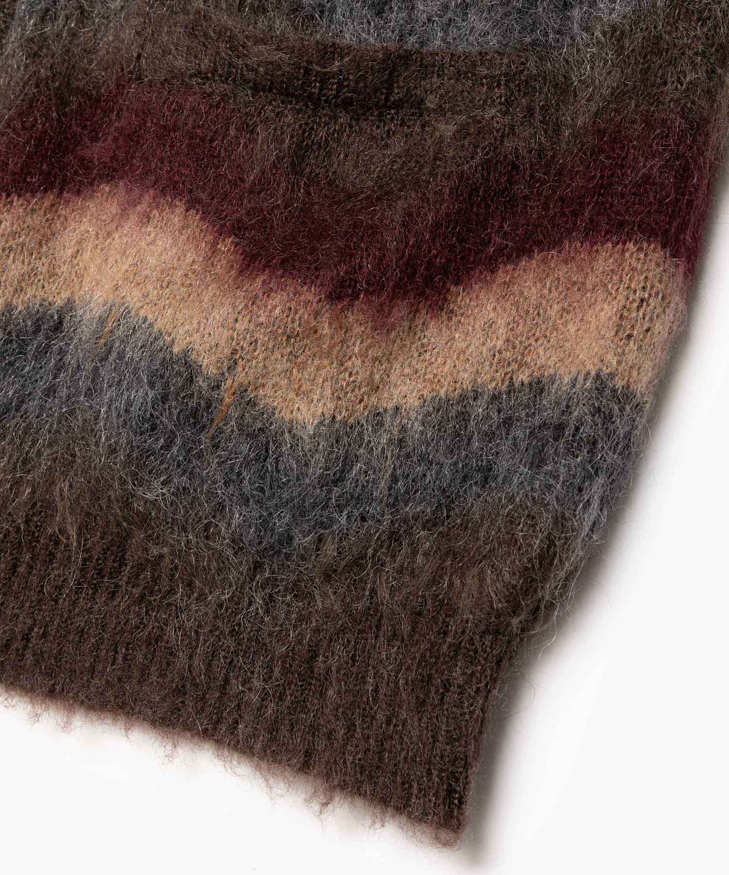 【予約商品】WAVE BORDER MOHAIR / HERITAGE CARDIGAN /M263123