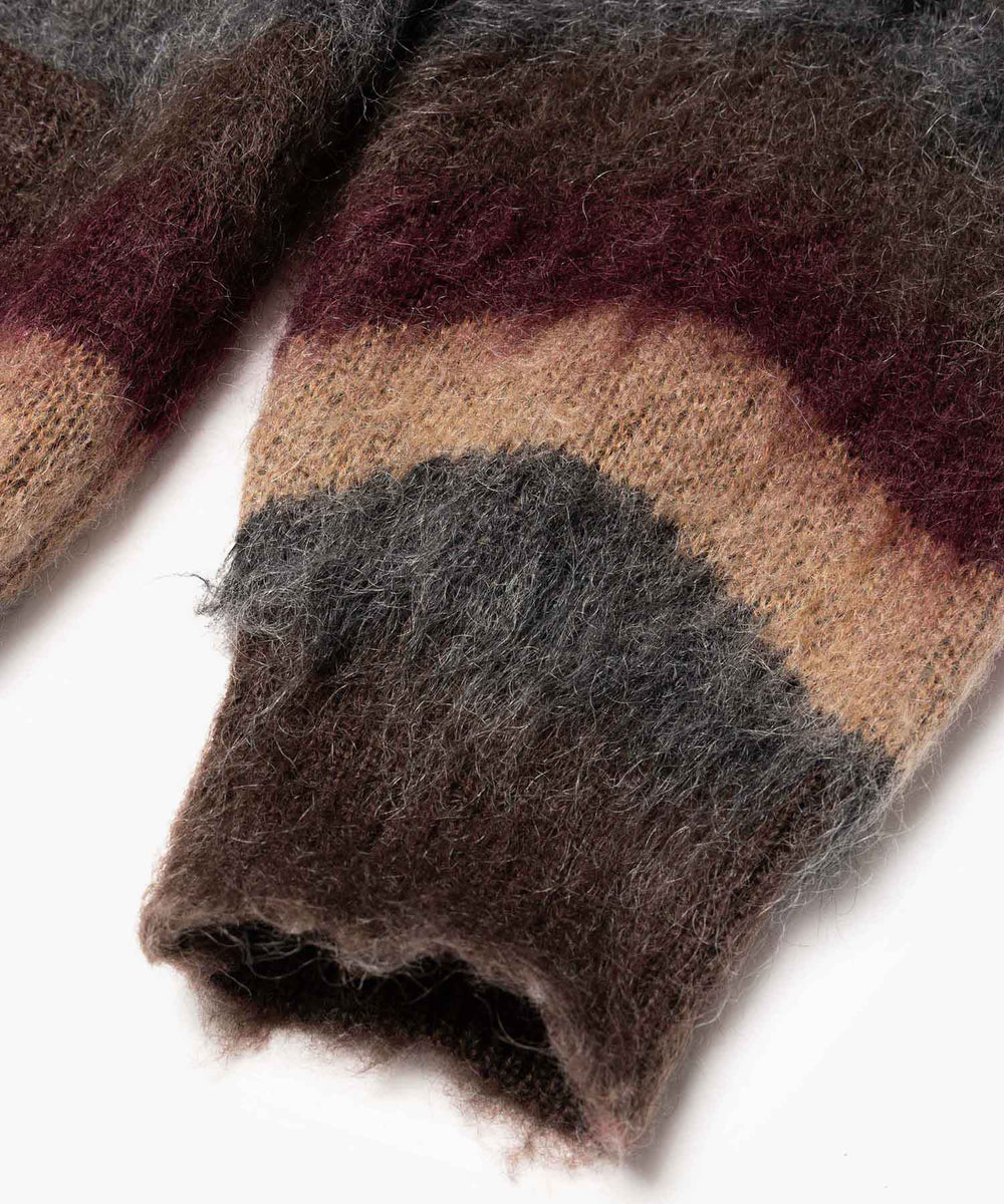 【予約商品】WAVE BORDER MOHAIR / HERITAGE CARDIGAN /M263123