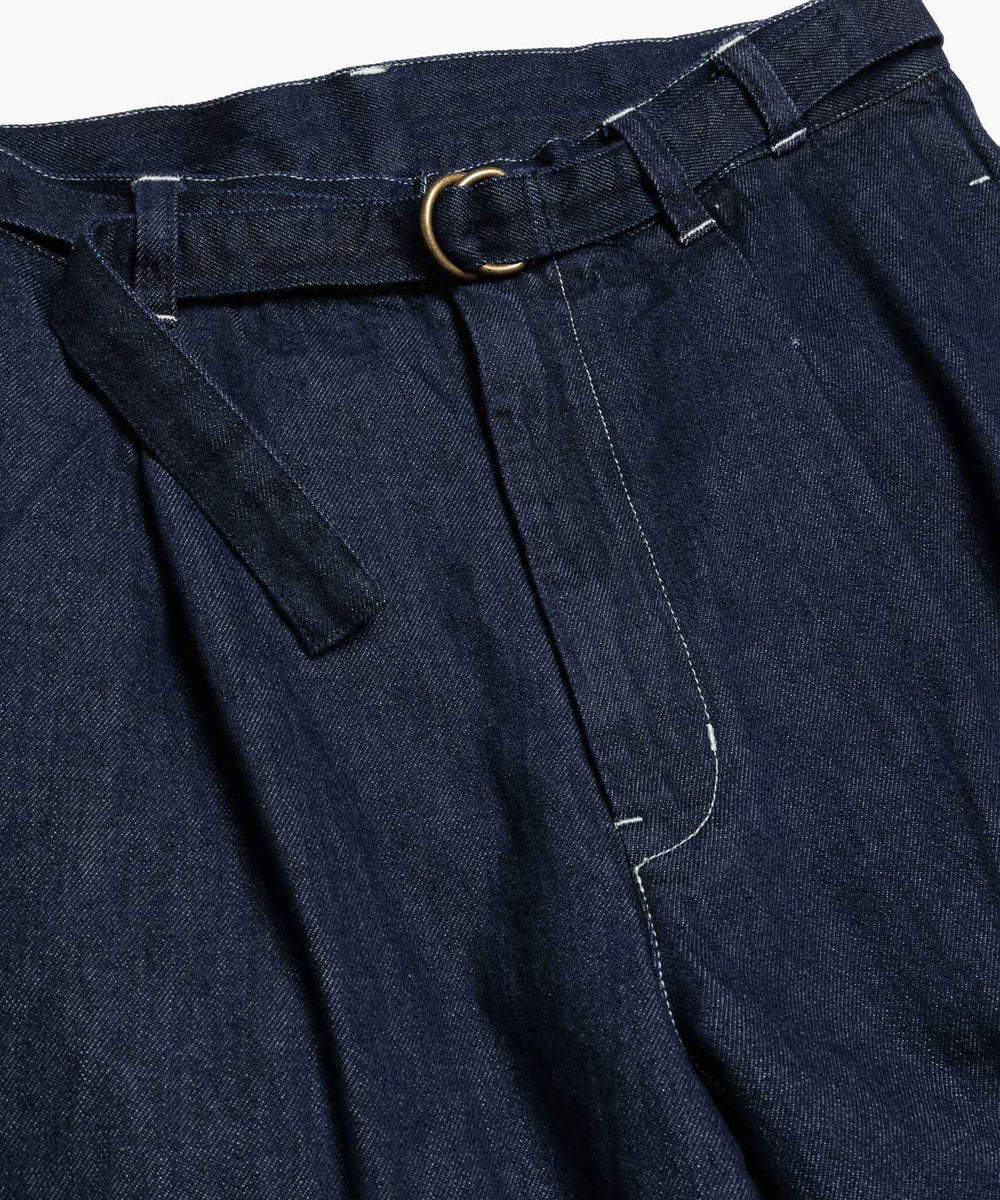 【予約商品】10oz NATURAL SLUB DENIM / BELTED WIDE TAPERD PANTS /M263104
