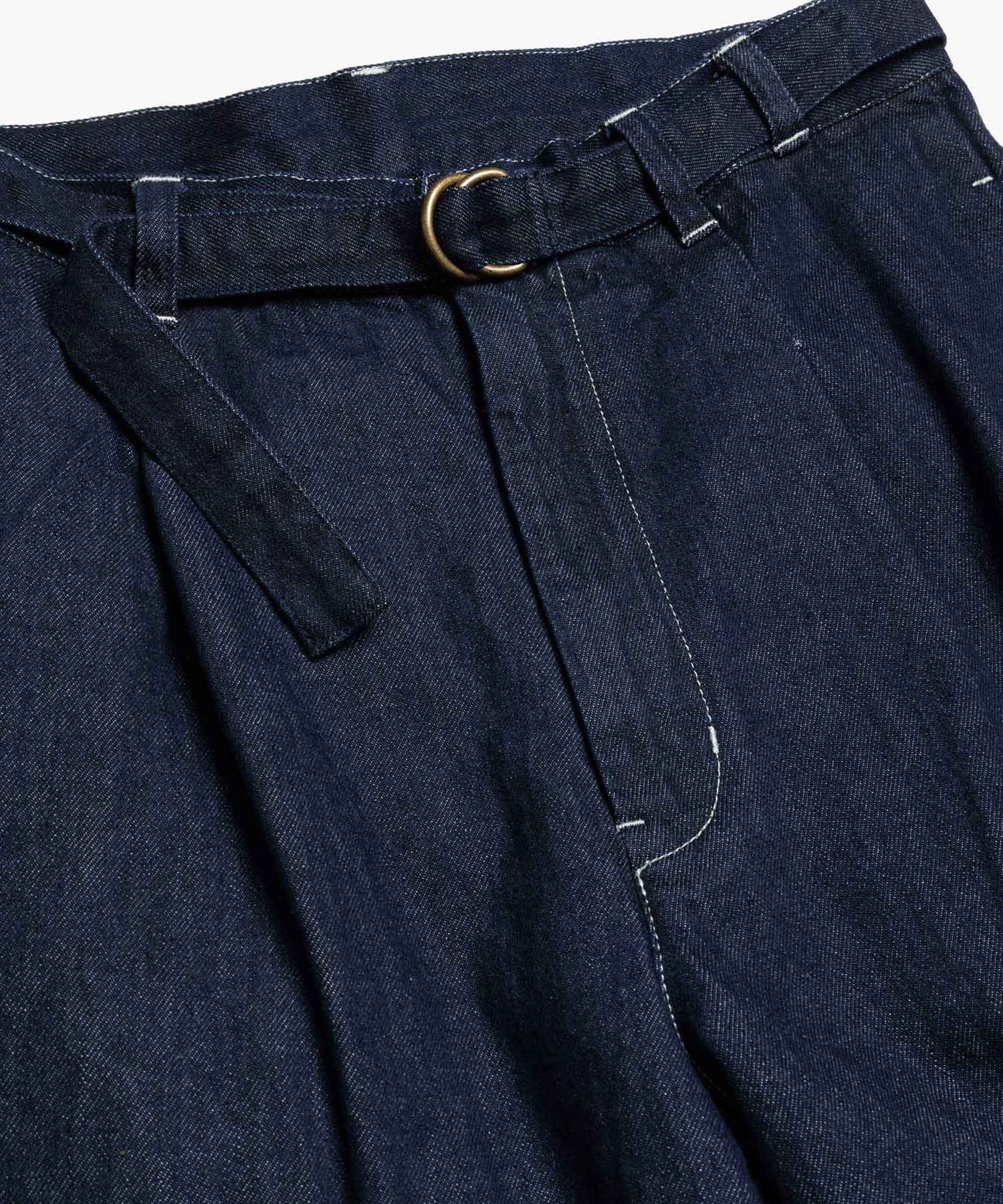 【予約商品】10oz NATURAL SLUB DENIM / BELTED WIDE TAPERD PANTS /M263104