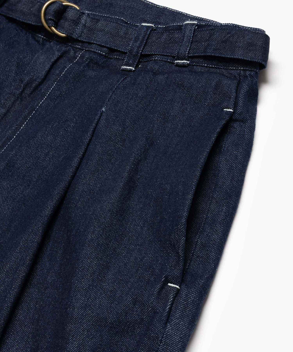 【予約商品】10oz NATURAL SLUB DENIM / BELTED WIDE TAPERD PANTS /M263104