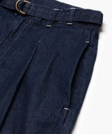 【予約商品】10oz NATURAL SLUB DENIM / BELTED WIDE TAPERD PANTS /M263104