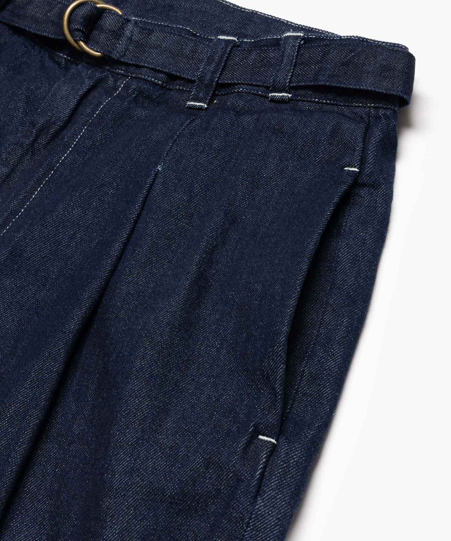 【予約商品】10oz NATURAL SLUB DENIM / BELTED WIDE TAPERD PANTS /M263104