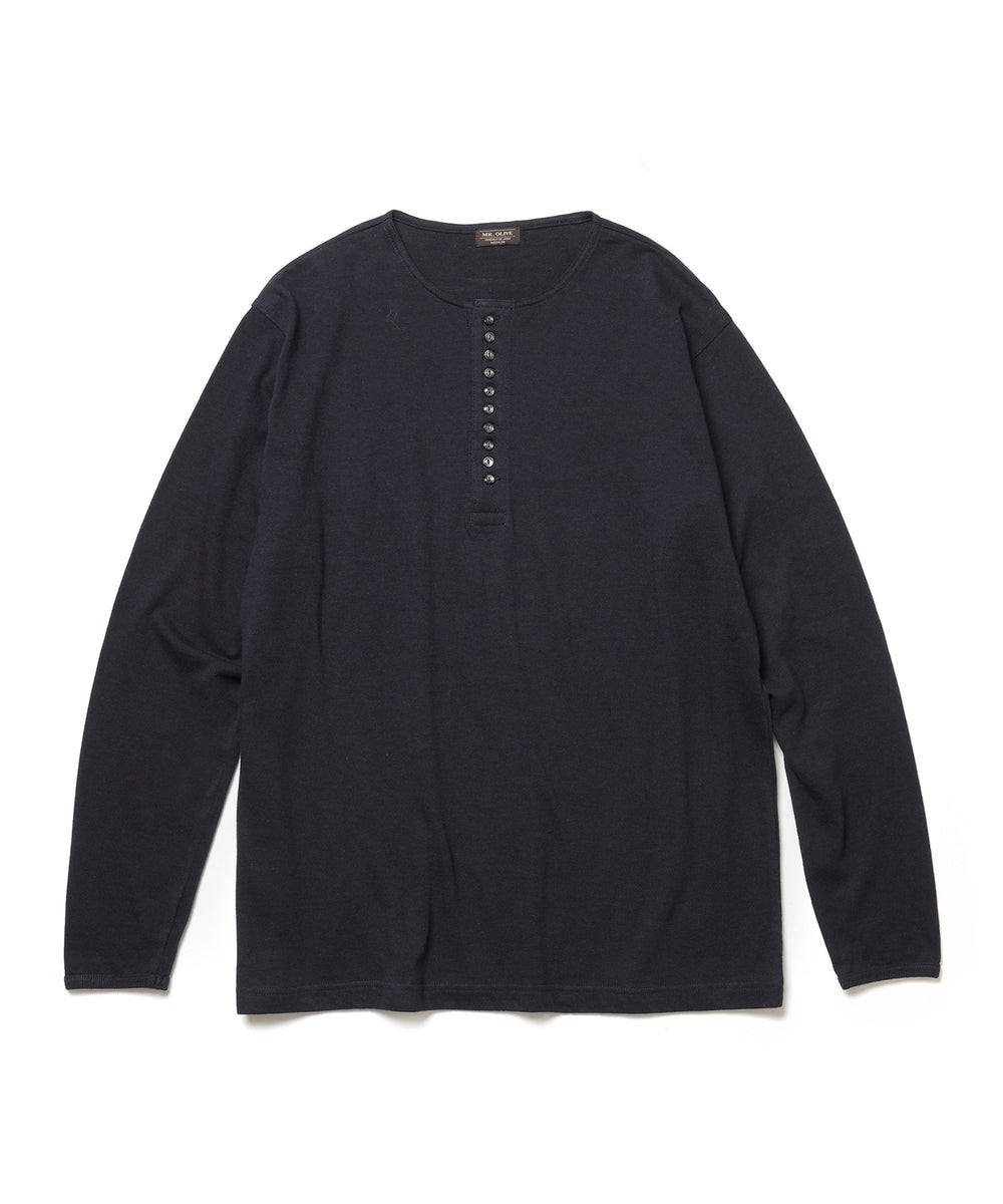 88/12 VINTAGE MATERIAL / 10-BUTTON HENLEY NECK SHIRT / M253113