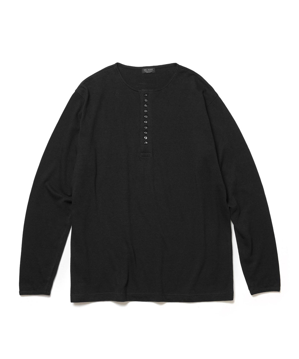 88/12 VINTAGE MATERIAL / 10-BUTTON HENLEY NECK SHIRT / M253113
