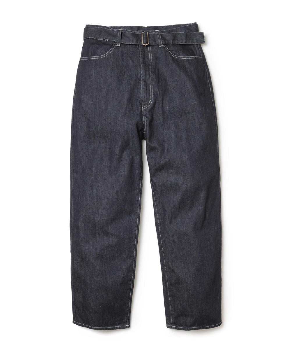 RINSE WASH 12oz CRUNCH DEINIM / WIDE TAPERED BELTED JEANS / M253109