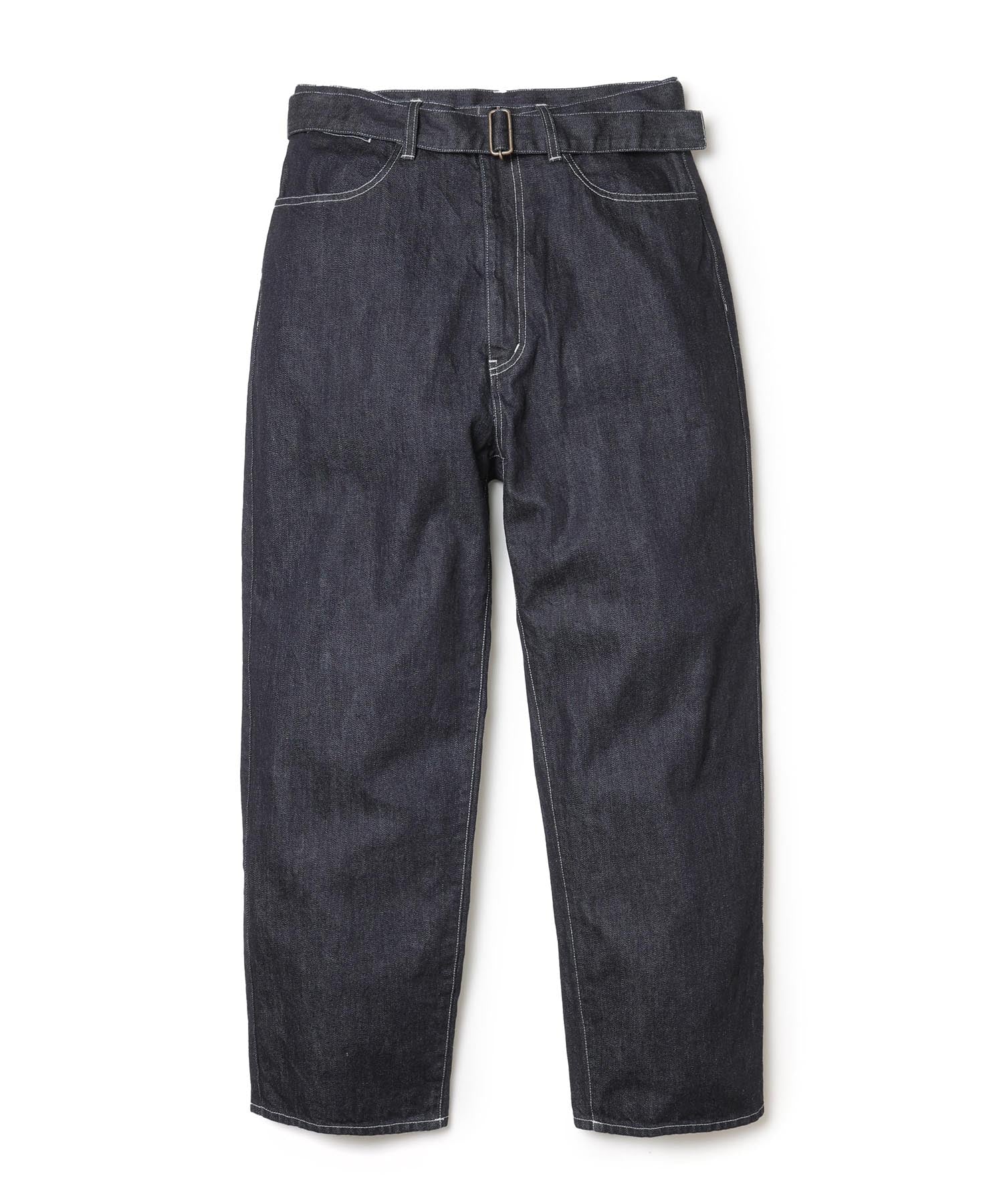 RINSE WASH 12oz CRUNCH DEINIM / WIDE TAPERED BELTED JEANS / M253109