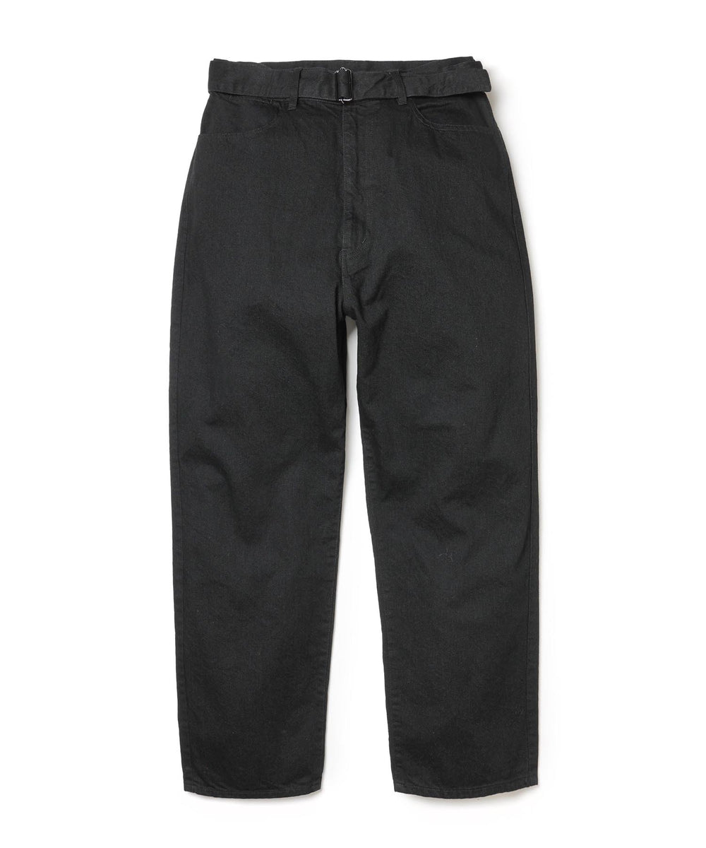 RINSE WASH 12oz CRUNCH DEINIM / WIDE TAPERED BELTED JEANS / M253109