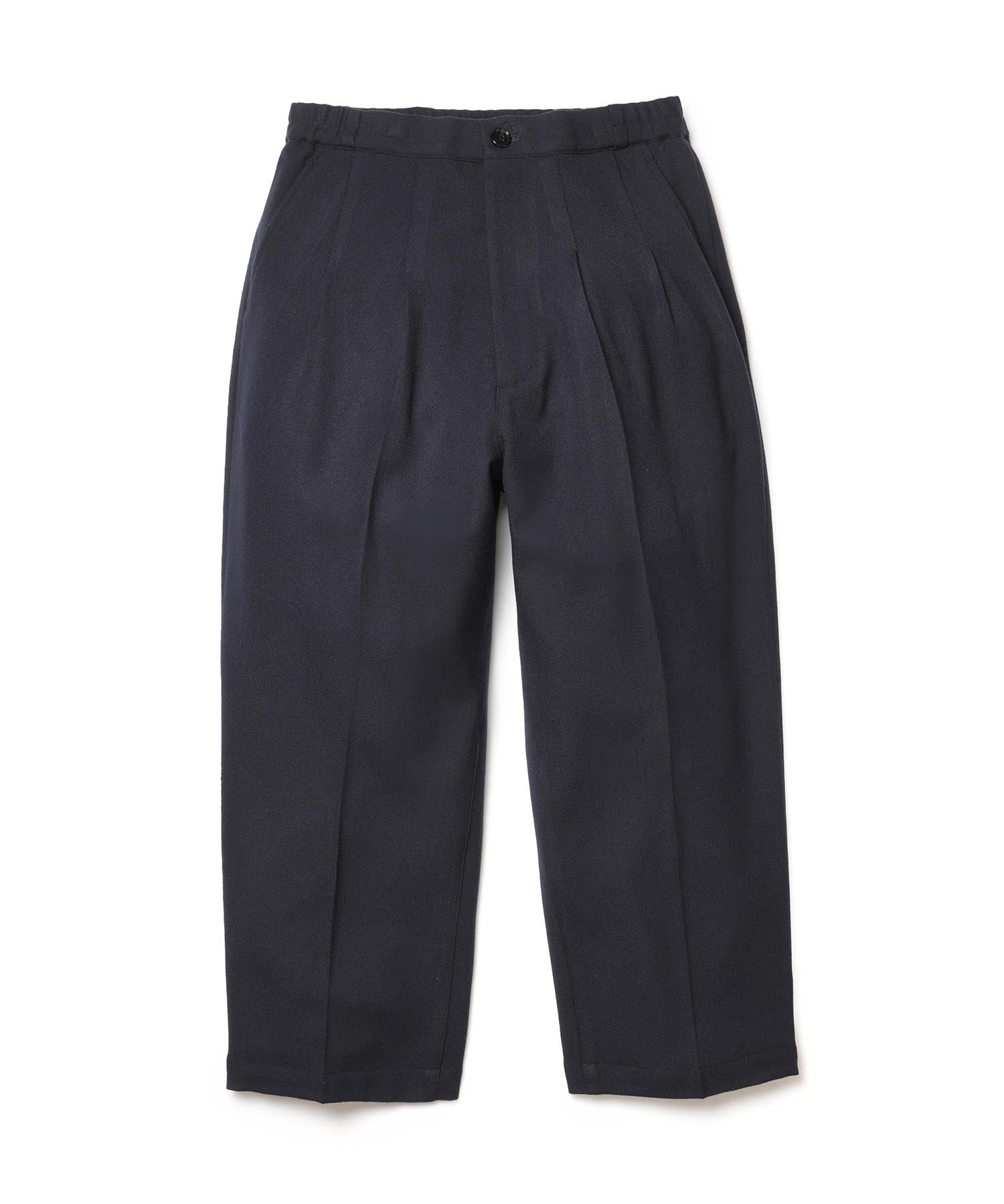 PEACHSKIN STRETCH GABARDINE / 2TACK WIDE EASY PANTS / M253119