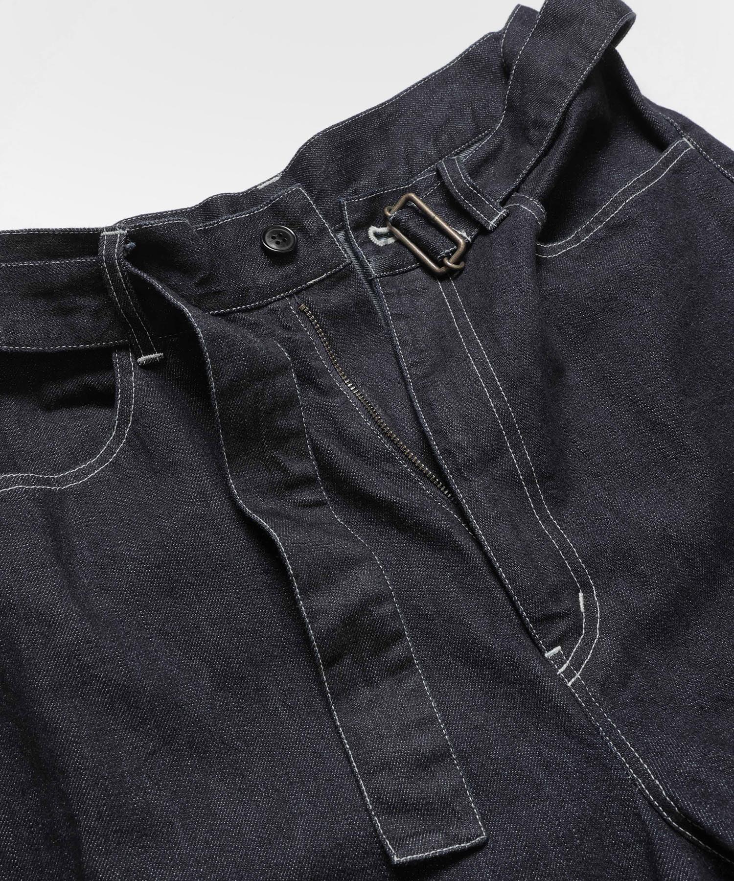 RINSE WASH 12oz CRUNCH DEINIM / WIDE TAPERED BELTED JEANS / M253109