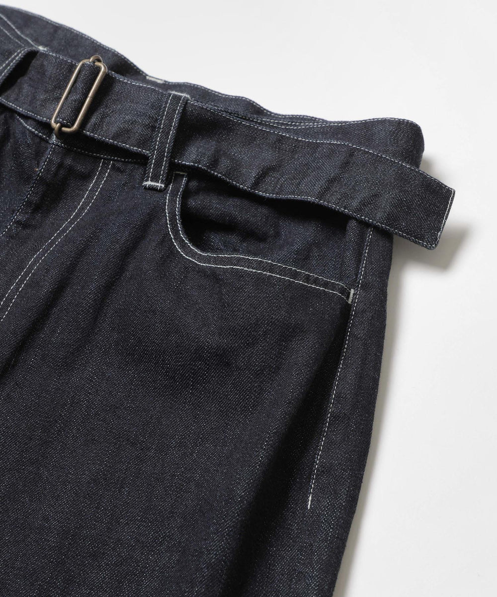 RINSE WASH 12oz CRUNCH DEINIM / WIDE TAPERED BELTED JEANS / M253109