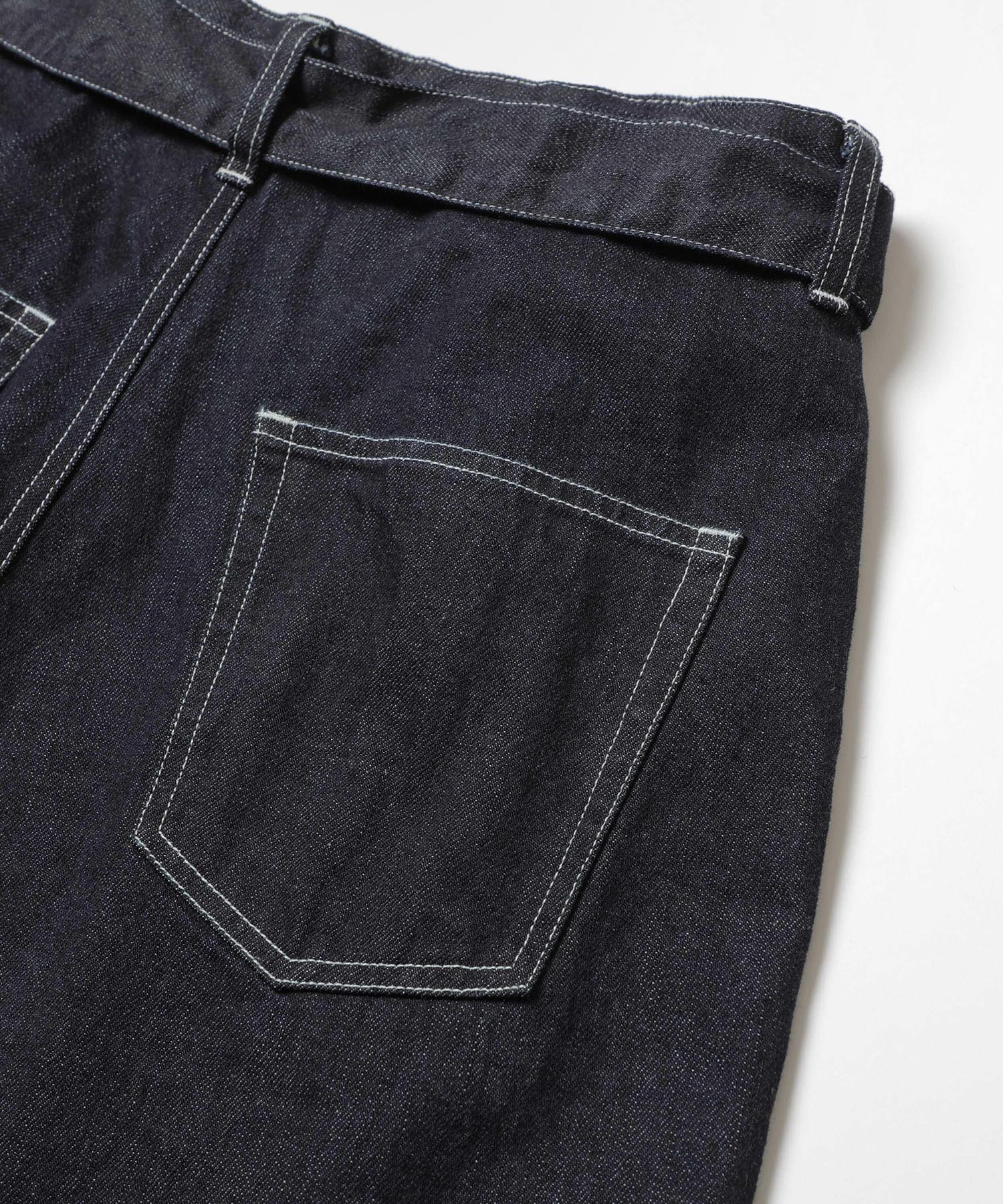 RINSE WASH 12oz CRUNCH DEINIM / WIDE TAPERED BELTED JEANS / M253109