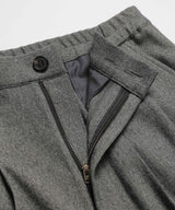 PEACHSKIN STRETCH GABARDINE / 2TACK WIDE EASY PANTS / M253119