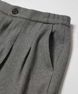 PEACHSKIN STRETCH GABARDINE / 2TACK WIDE EASY PANTS / M253119