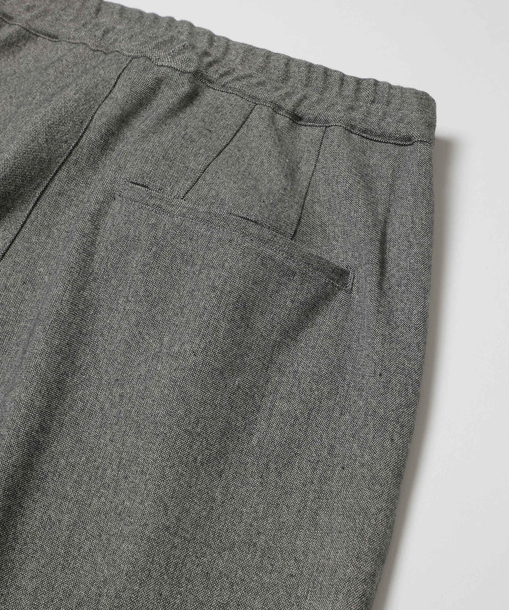 PEACHSKIN STRETCH GABARDINE / 2TACK WIDE EASY PANTS / M253119