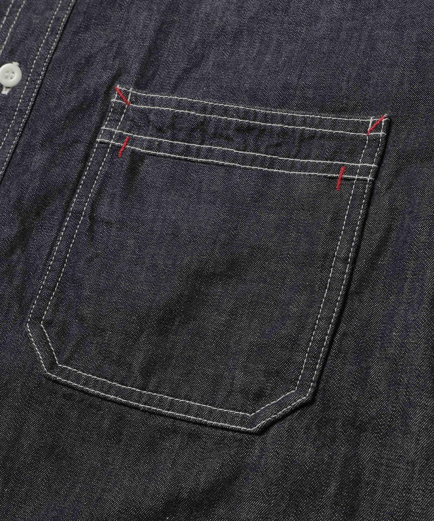 6oz DENIM / RINSE WASH SERVICEMAN SHIRT / M253104