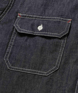 6oz DENIM / RINSE WASH SERVICEMAN SHIRT / M253104