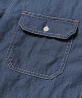 6oz DENIM / BLEACH WASH SERVICEMAN SHIRT / M253105