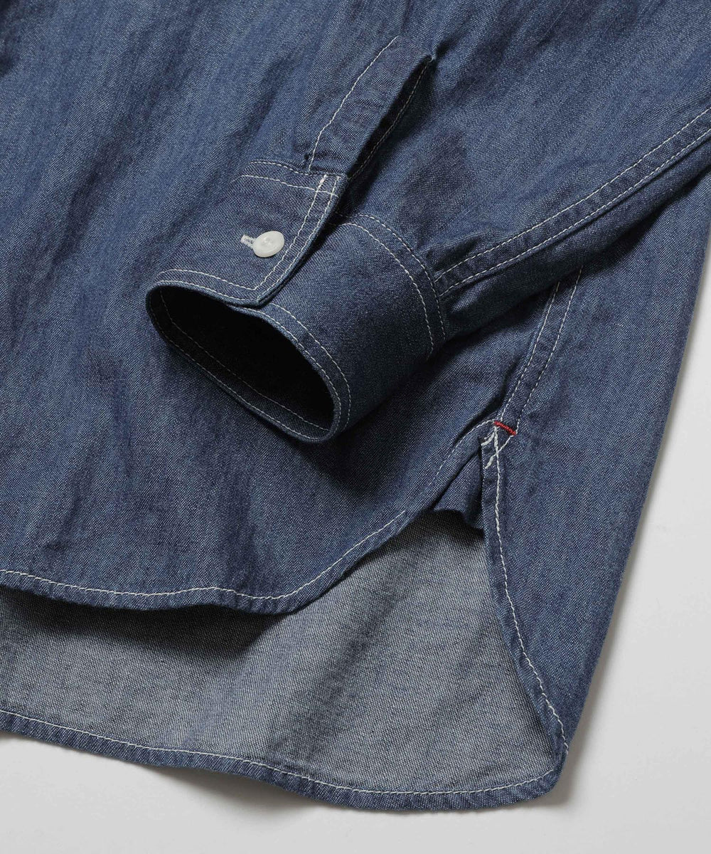 6oz DENIM / BLEACH WASH SERVICEMAN SHIRT / M253105